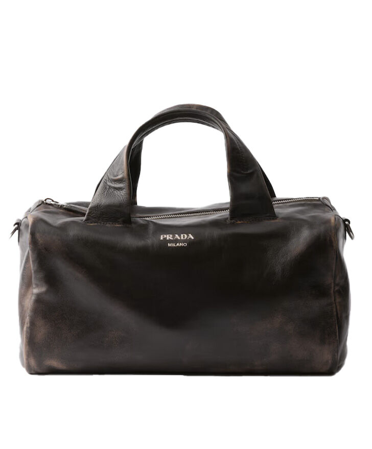 Prada Small Nappa Leather Duffle Bag 2VC046 Dark Coffee